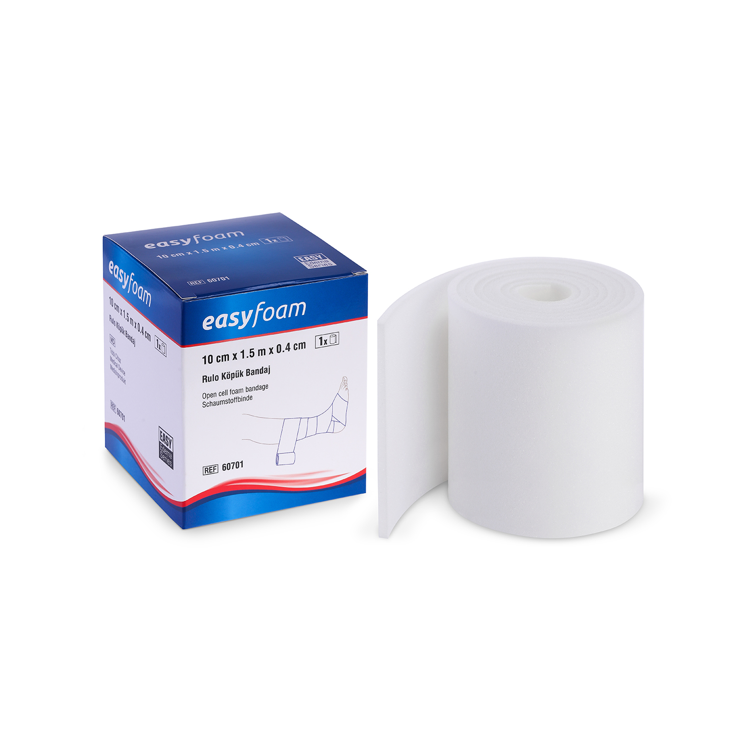 RULO KÖPÜK BANDAJ 10CMX0,5CMX2M  BEYAZ Ürün Resmi